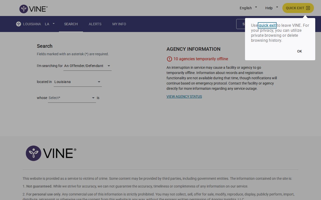 Franklin Parish released inmates Louisiana person and offender search