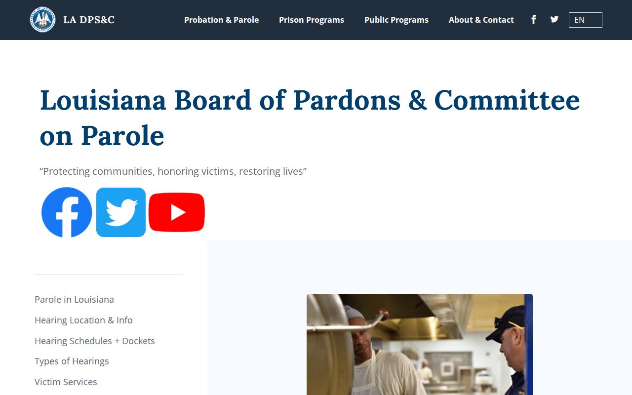 Franklin Parish parole hearing and decision process from Louisiana DPS&C